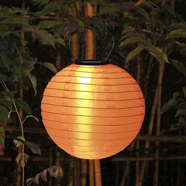 Соларен градински китайски LED фенер 25 см.