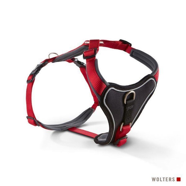 Нагръдник Wolters Harness Professional Comfort, червен-черен 45-50 cм./25 мм., внос от Германия — снимка на продукта от Wolters