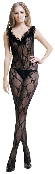 Дамски костюм от черна дантела, размер S Z-Spitze-Catsuit — снимка на продукта от Festartikel Mueller